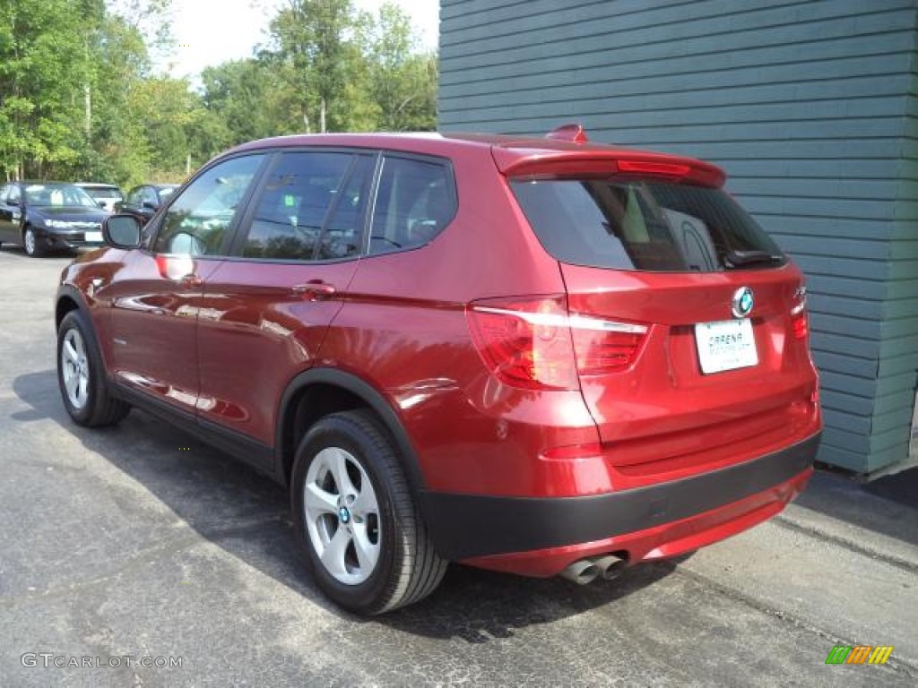 2011 X3 xDrive 28i - Vermillion Red Metallic / Black photo #10