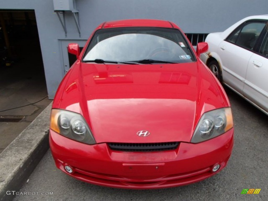 2004 Tiburon GT - Rally Red / Black photo #2