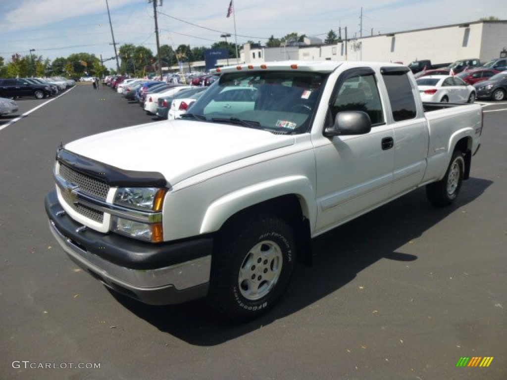 2004 Silverado 1500 Z71 Extended Cab 4x4 - Summit White / Dark Charcoal photo #3