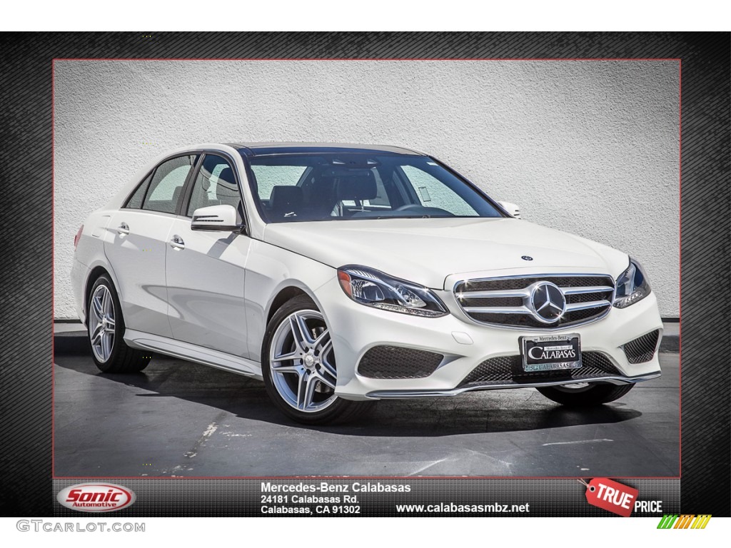 2014 E 350 Sport Sedan - Diamond White Metallic / Black photo #1