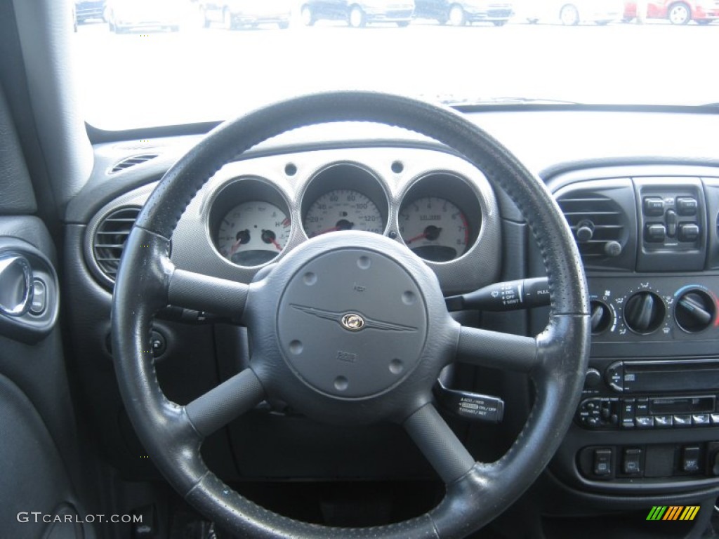 2003 Chrysler PT Cruiser GT Dark Slate Gray Steering Wheel Photo #84738912