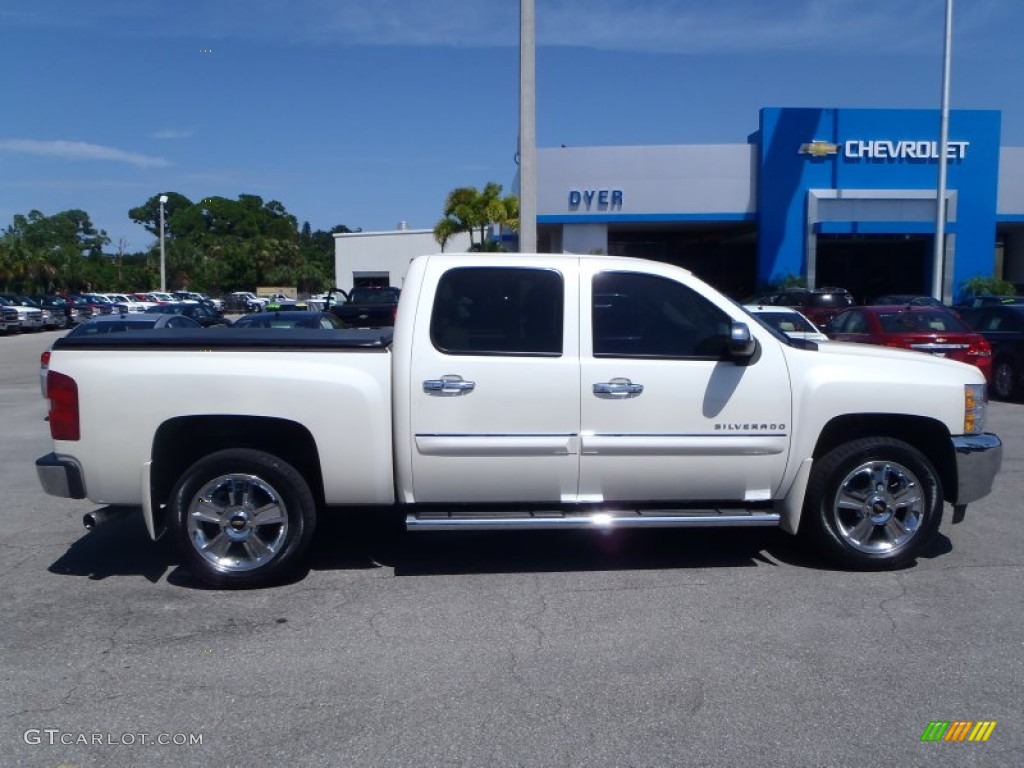 2012 Silverado 1500 LT Crew Cab - White Diamond Tricoat / Light Cashmere/Dark Cashmere photo #5