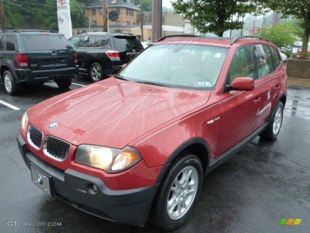 Flamenco Red Metallic 2004 BMW X3 2.5i Exterior Photo #84742858