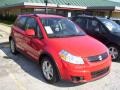 2009 Vivid Red Suzuki SX4 Crossover Technology AWD  photo #5