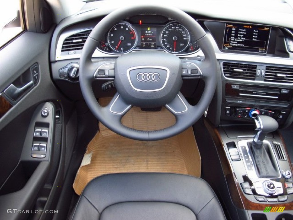 2014 A4 2.0T quattro Sedan - Glacier White Metallic / Black photo #14