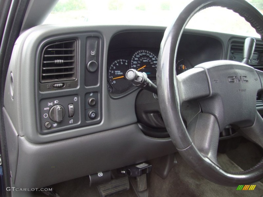 2005 Sierra 1500 SLE Crew Cab - Deep Blue Metallic / Dark Pewter photo #11