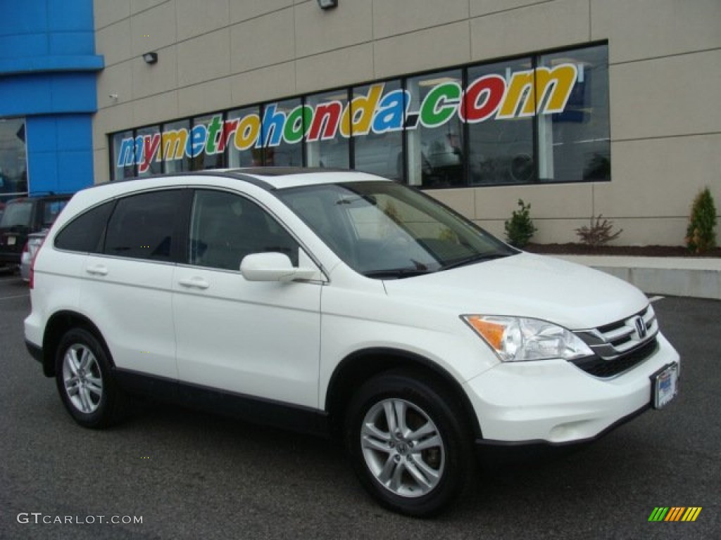 2010 CR-V EX-L AWD - Taffeta White / Gray photo #1
