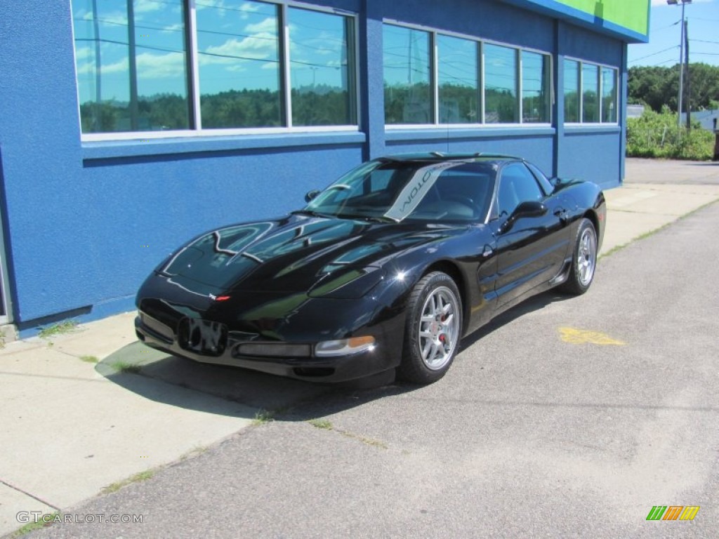 2002 Corvette Z06 - Black / Black photo #1