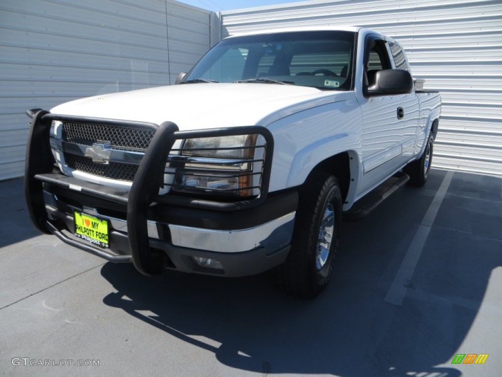 2003 Silverado 1500 Z71 Extended Cab 4x4 - Summit White / Medium Gray photo #7