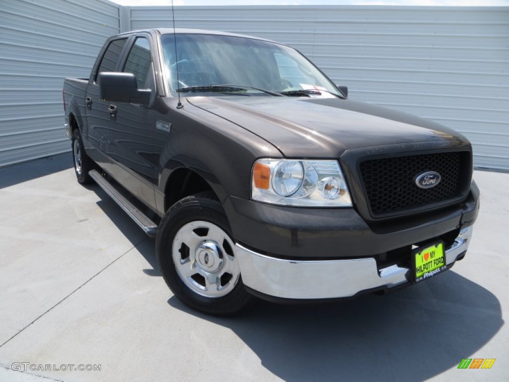 2005 F150 XLT SuperCrew - Dark Stone Metallic / Tan photo #1