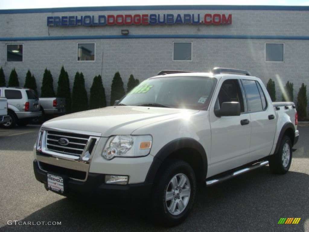 White Suede Ford Explorer Sport Trac