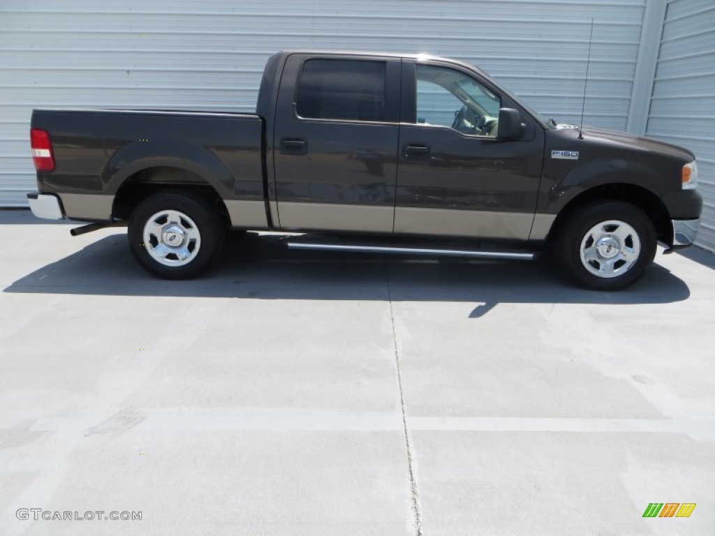 2005 F150 XLT SuperCrew - Dark Stone Metallic / Tan photo #3