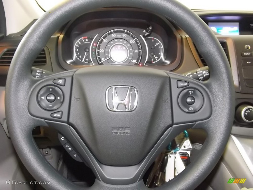 2014 Honda CR-V LX Gray Steering Wheel Photo #84749909