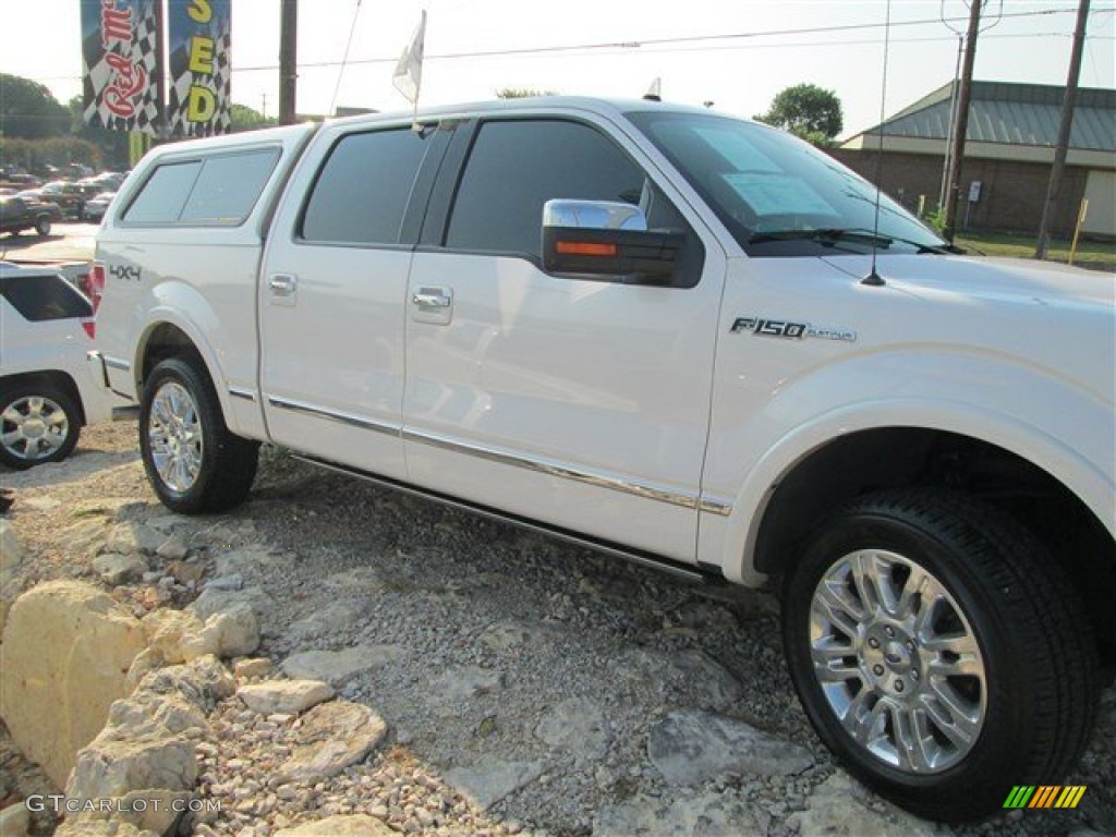 2010 F150 Platinum SuperCrew 4x4 - White Platinum Metallic Tri Coat / Medium Stone Leather/Sienna Brown photo #3