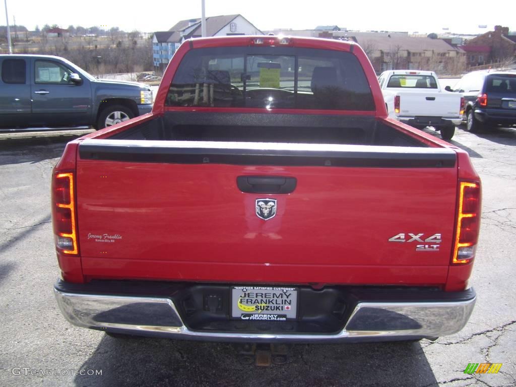 2006 Ram 1500 Big Horn Edition Quad Cab 4x4 - Flame Red / Medium Slate Gray photo #4