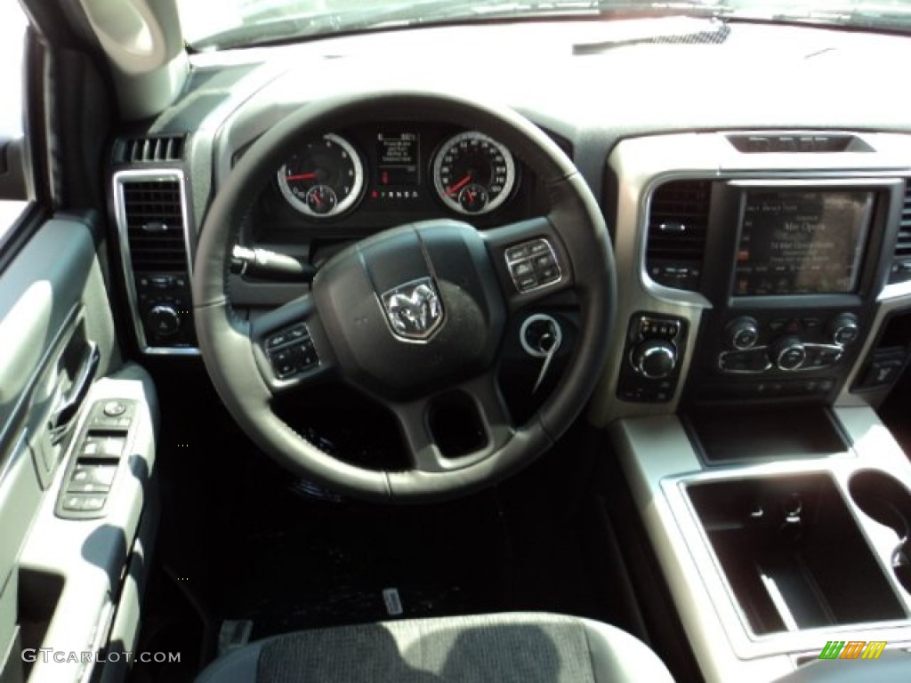 2014 Ram 1500 Big Horn Quad Cab 4x4 Black/Diesel Gray Dashboard Photo #84751499