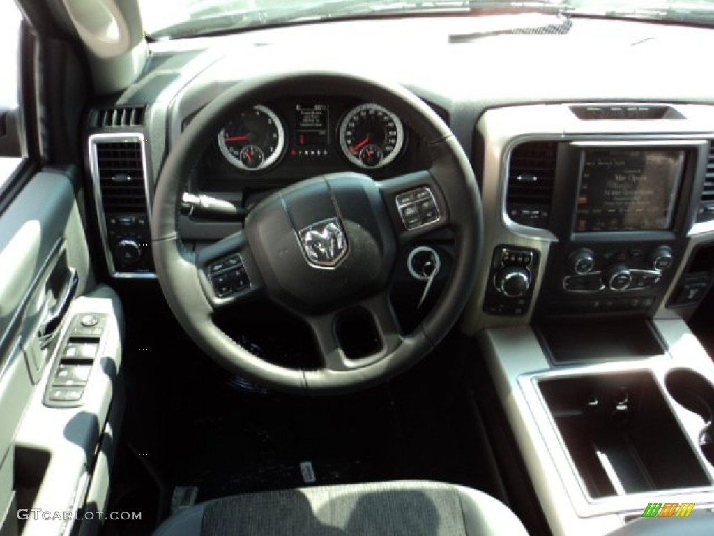 2014 1500 Big Horn Quad Cab 4x4 - Bright Silver Metallic / Black/Diesel Gray photo #5