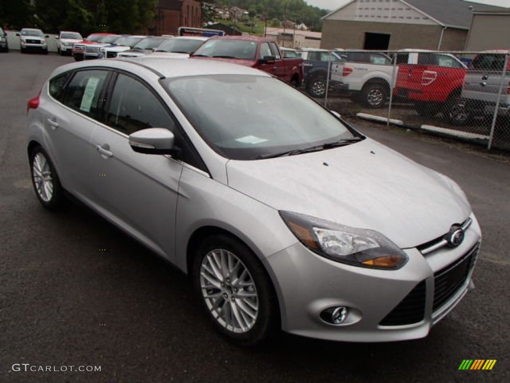 Ingot Silver 2014 Ford Focus Titanium Hatchback Exterior Photo #84751937