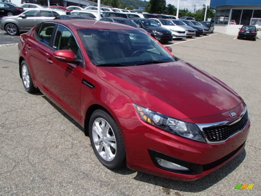 2013 Optima LX - Remington Red / Beige photo #2