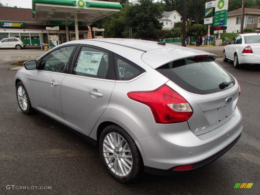 Ingot Silver 2014 Ford Focus Titanium Hatchback Exterior Photo #84752030