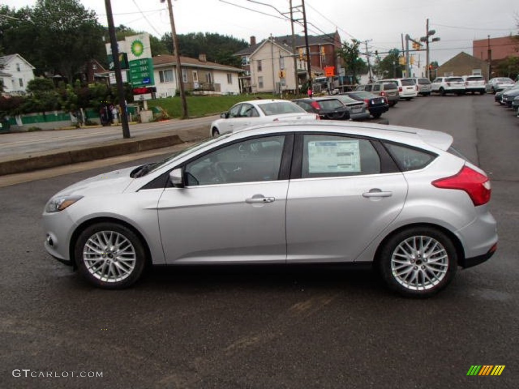 Ingot Silver 2014 Ford Focus Titanium Hatchback Exterior Photo #84752054