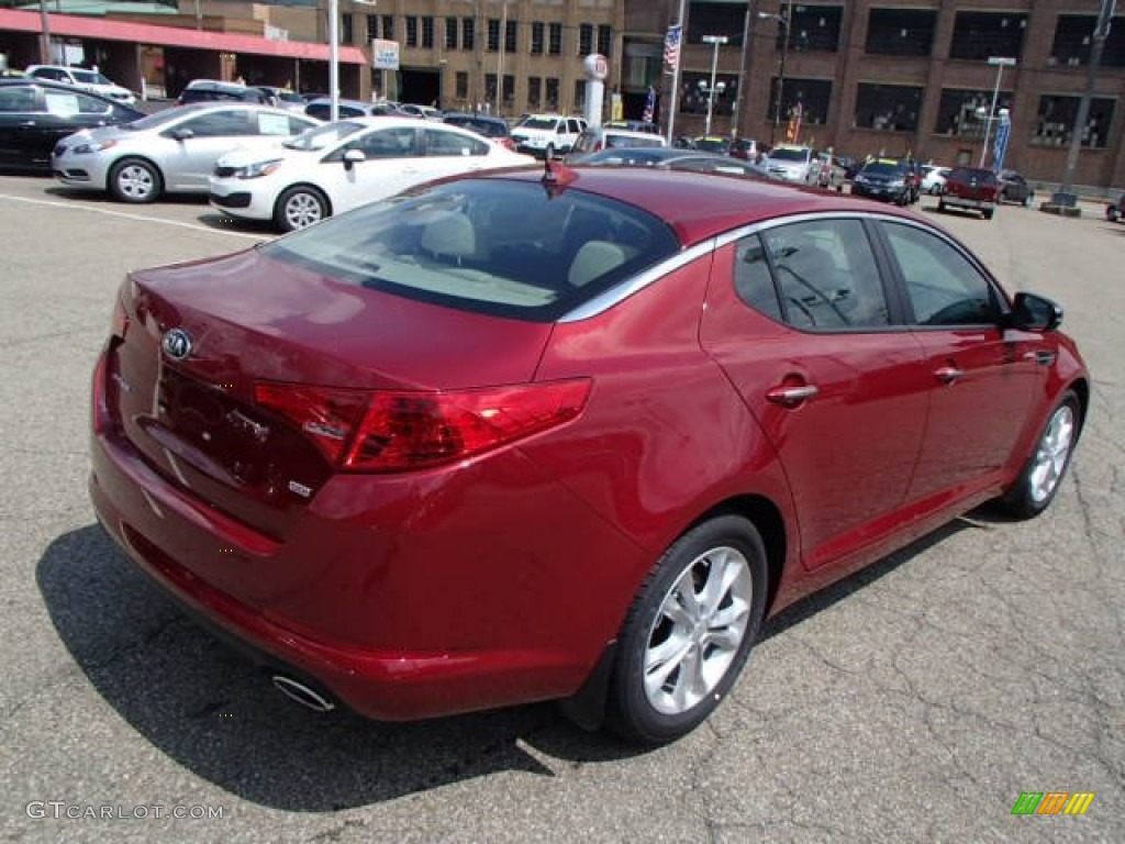 2013 Optima LX - Remington Red / Beige photo #8