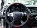 Tuscany Red 2014 Ford Focus Titanium Hatchback Steering Wheel