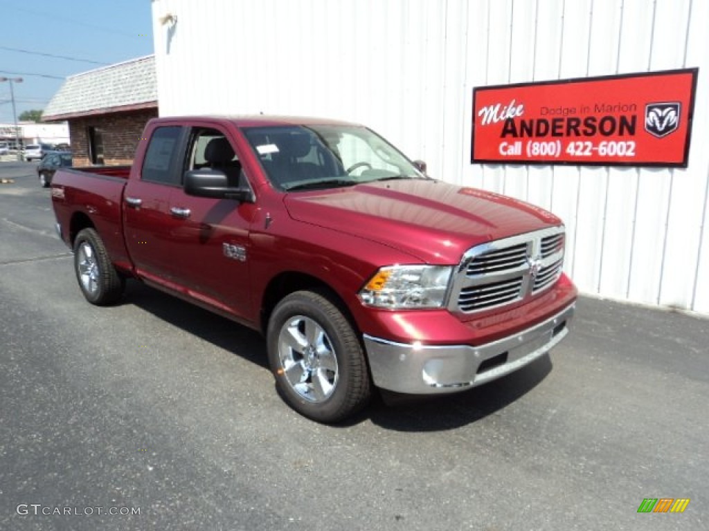 2014 1500 Big Horn Quad Cab 4x4 - Deep Cherry Red Crystal Pearl / Black/Diesel Gray photo #1