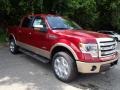 2013 Ruby Red Metallic Ford F150 Lariat SuperCrew 4x4  photo #2