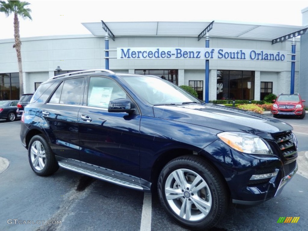 2014 ML 350 - Lunar Blue Metallic / Almond Beige photo #1