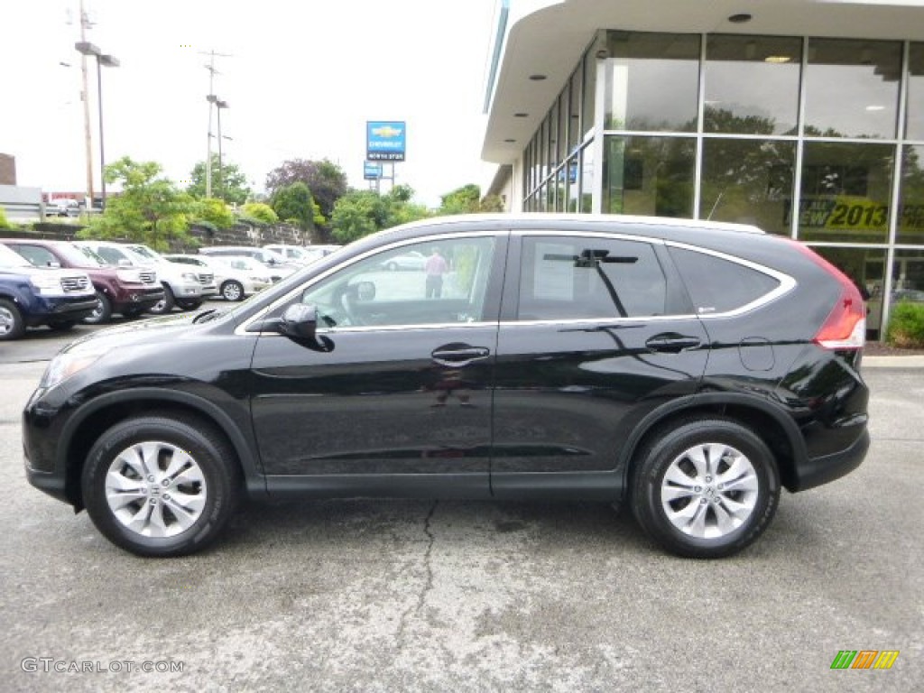 2012 CR-V EX-L 4WD - Crystal Black Pearl / Black photo #2