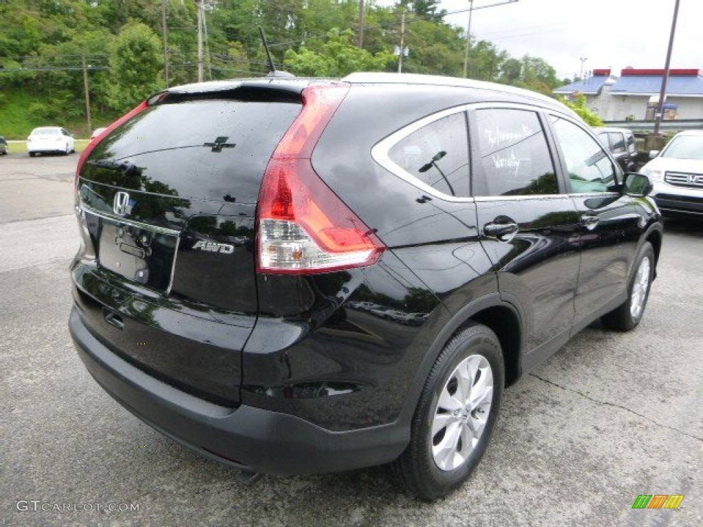 2012 CR-V EX-L 4WD - Crystal Black Pearl / Black photo #5