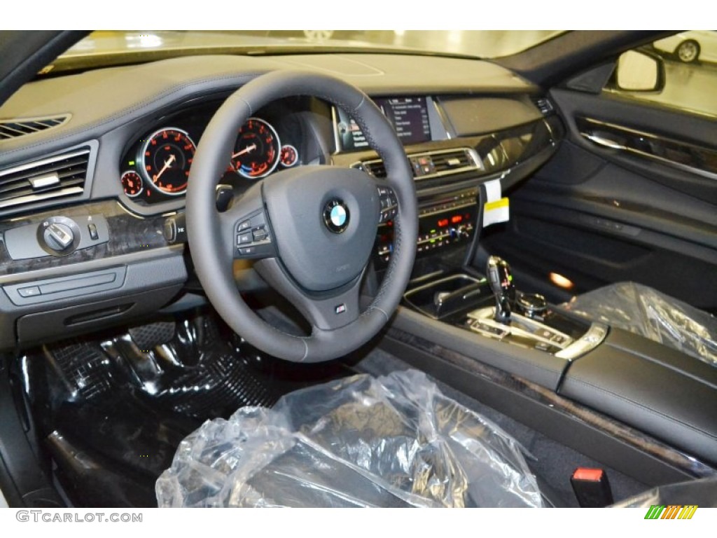 Black Interior 2014 BMW 7 Series 750Li Sedan Photo #84759698