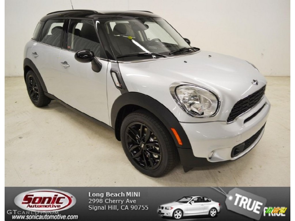 2013 Cooper S Countryman - Crystal Silver Metallic / Carbon Black photo #1