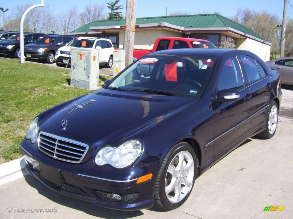 2007 C 230 Sport - Capri Blue Metallic / Black photo #1