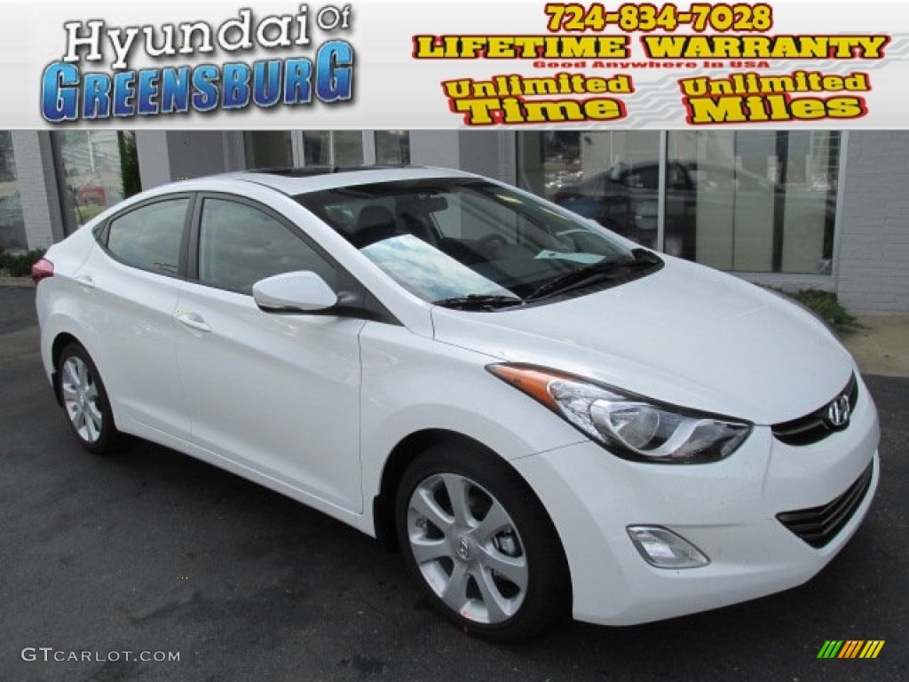 2013 Elantra Limited - Shimmering White / Black photo #1