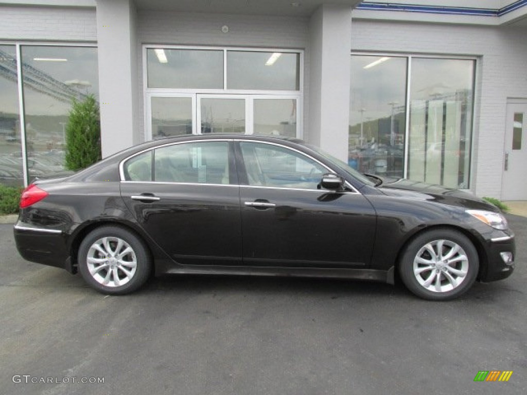 2013 Genesis 3.8 Sedan - Night Shadow Brown / Cashmere photo #2