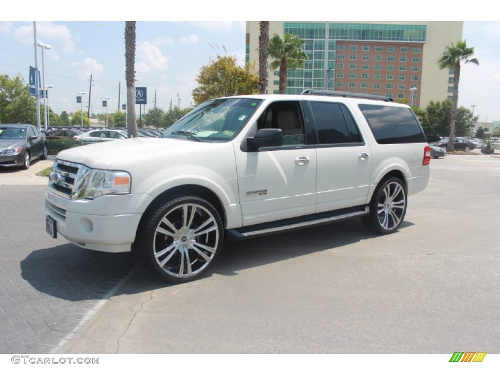 2008 Expedition EL XLT - Oxford White / Camel photo #2