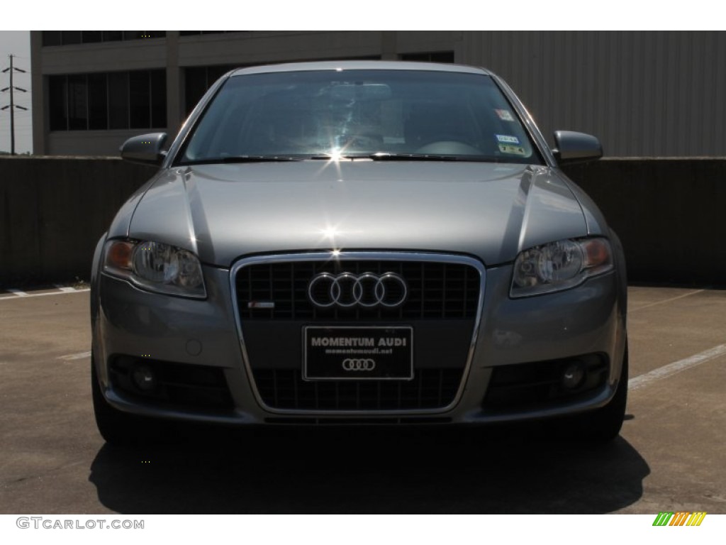 2008 A4 2.0T Sedan - Quartz Grey Metallic / Black photo #2