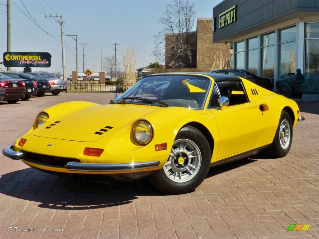 Yellow 1974 Ferrari Dino 246 GTS Exterior Photo #84765273
