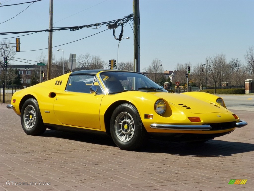 Yellow 1974 Ferrari Dino 246 GTS Exterior Photo #84765458