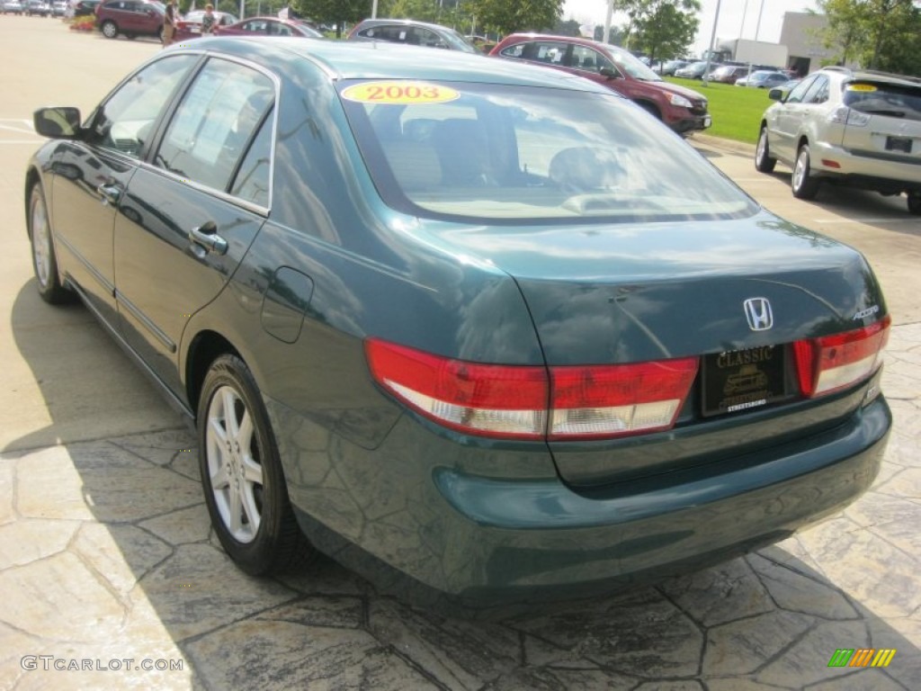 2003 Accord EX V6 Sedan - Noble Green Pearl / Ivory photo #7