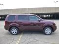 2013 Dark Cherry Pearl Honda Pilot LX  photo #2