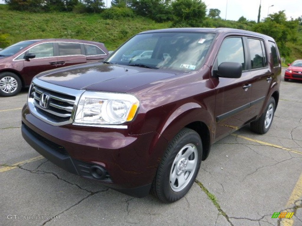 Dark Cherry Pearl 2013 Honda Pilot LX Exterior Photo #84767348