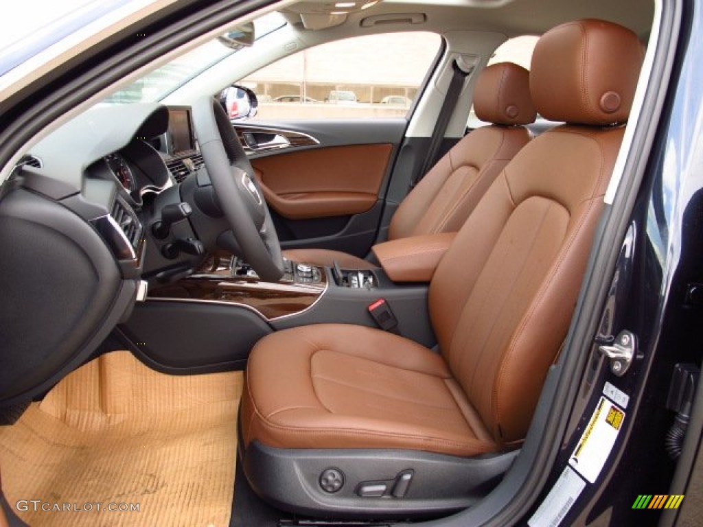 Nougat Brown Interior 2014 Audi A6 3.0T quattro Sedan Photo #84768506