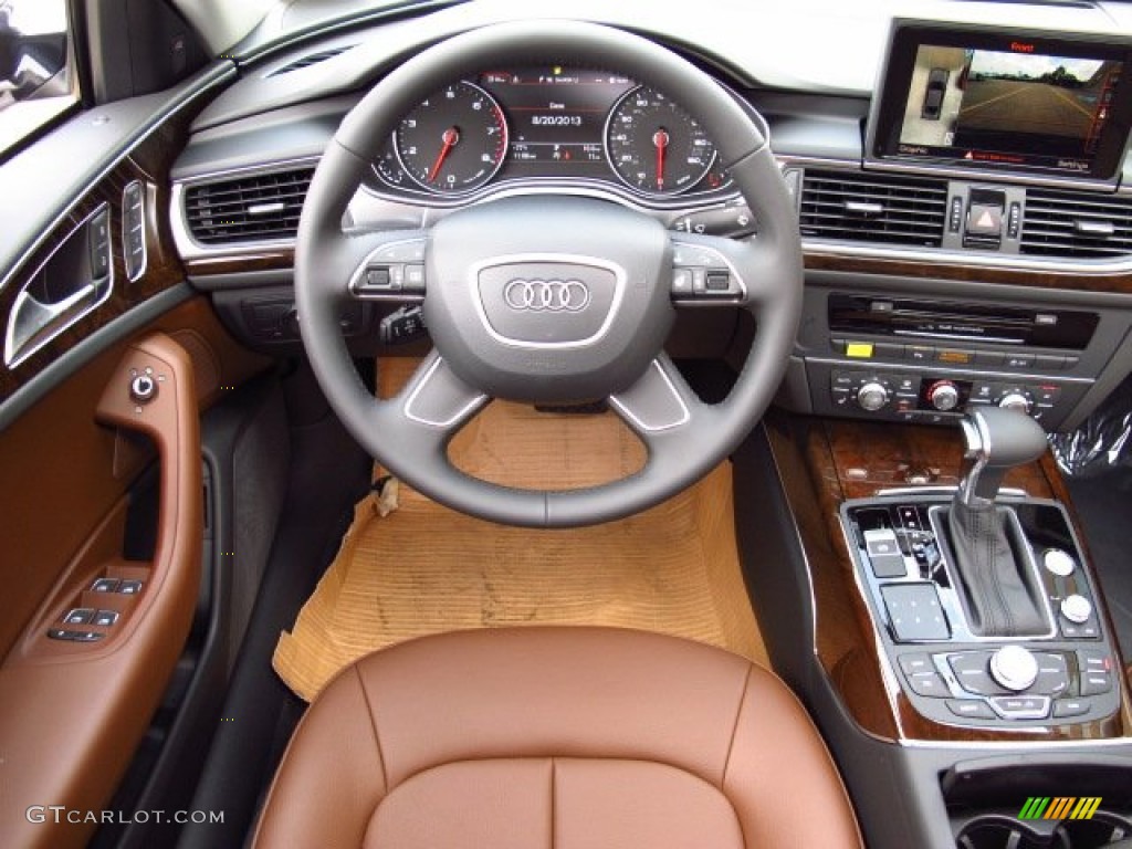 2014 Audi A6 3.0T quattro Sedan Nougat Brown Dashboard Photo #84768572