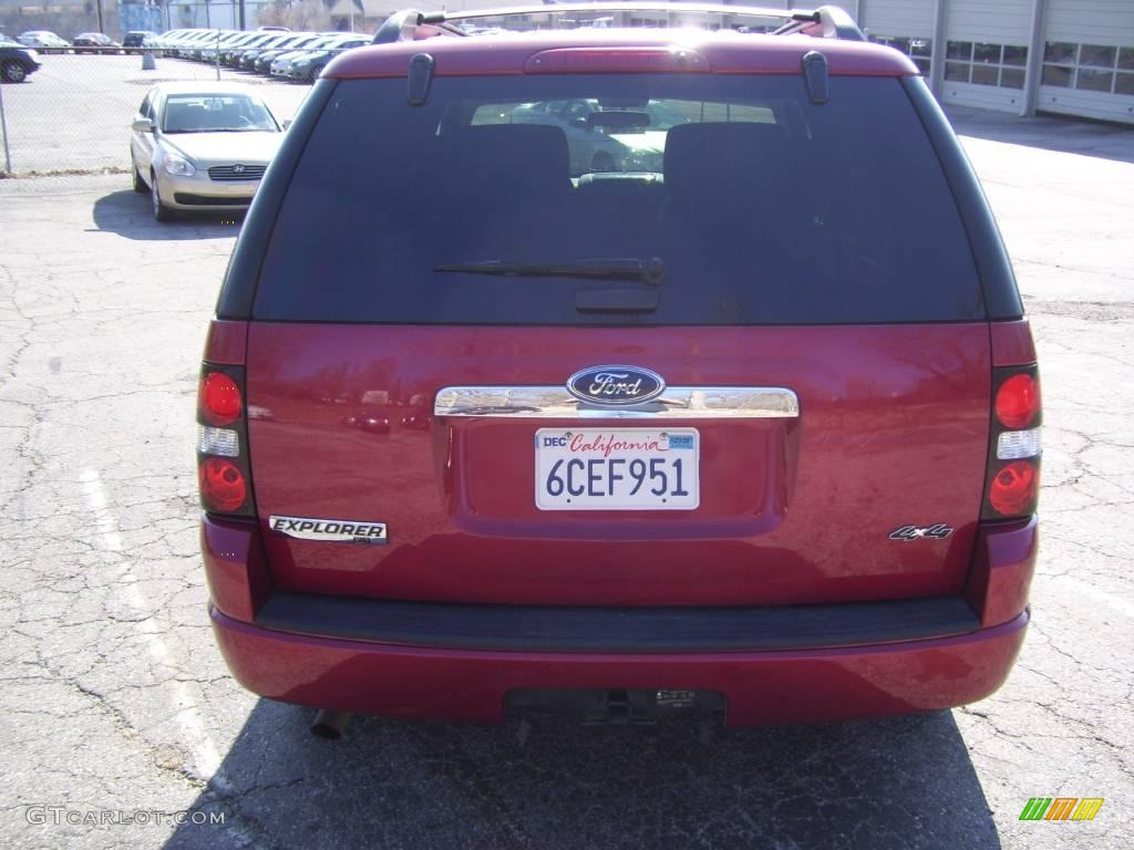 2008 Explorer XLT 4x4 - Redfire Metallic / Camel photo #4