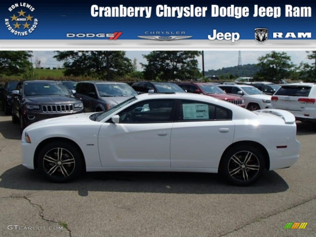 2014 Charger R/T Plus AWD - Bright White / Black/Red photo #1