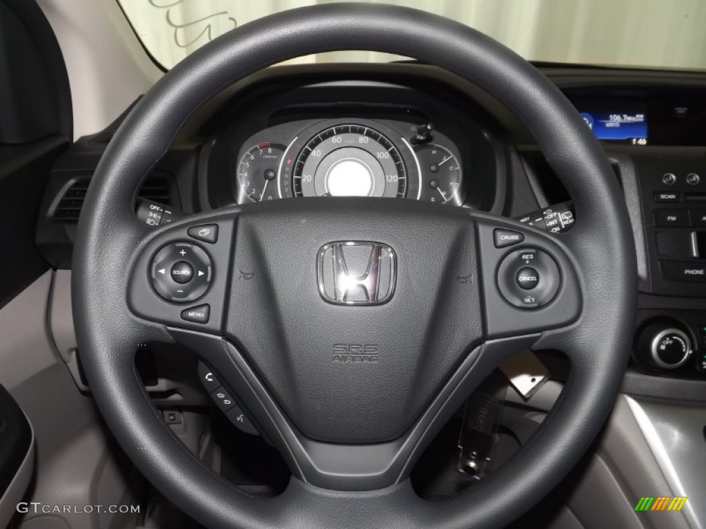 2014 Honda CR-V LX Gray Steering Wheel Photo #84769181