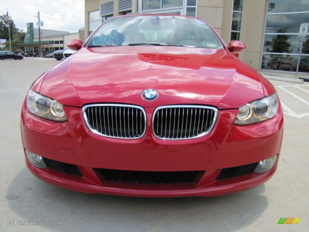 2009 3 Series 328i Convertible - Crimson Red / Cream Beige Dakota Leather photo #6